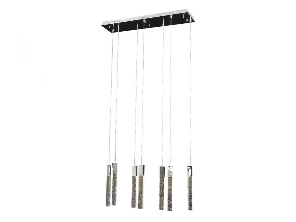 The Original Glacier Collection 7 Light Bubbled Crystal Multi Port Pendant