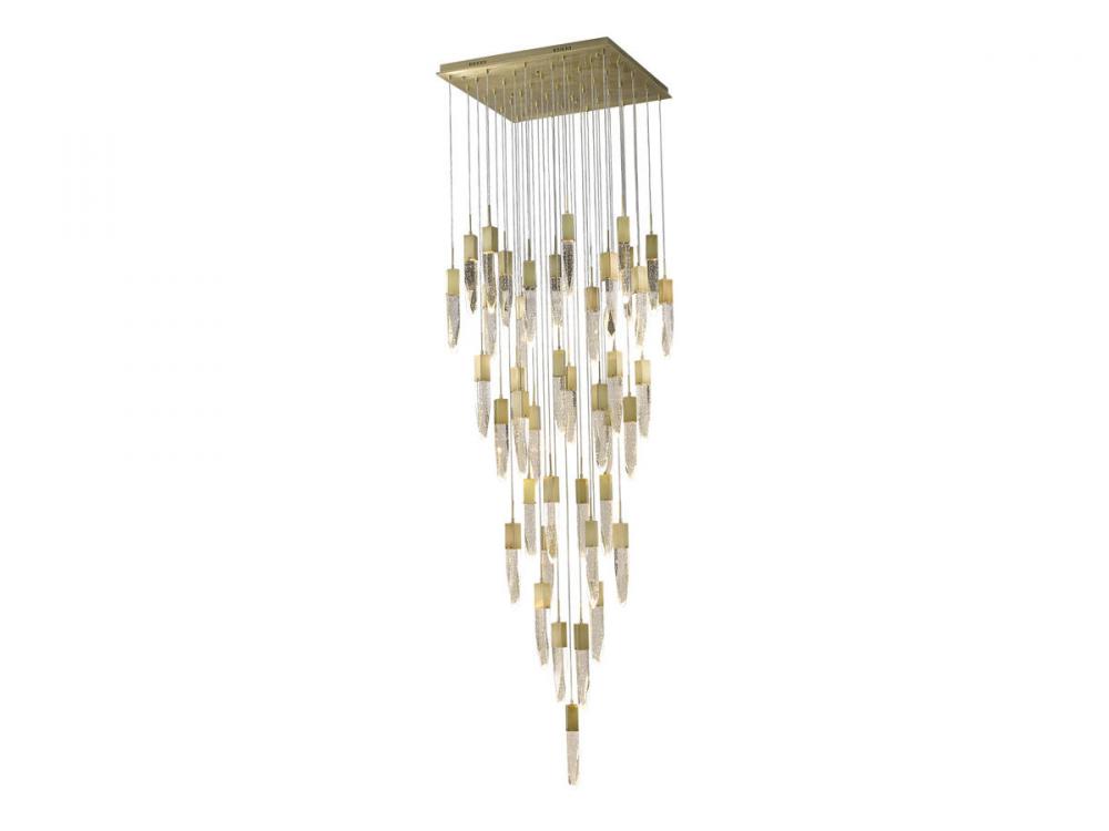 Aspen Collection 41 Light Bubbled Crystal Multi Port Pendant