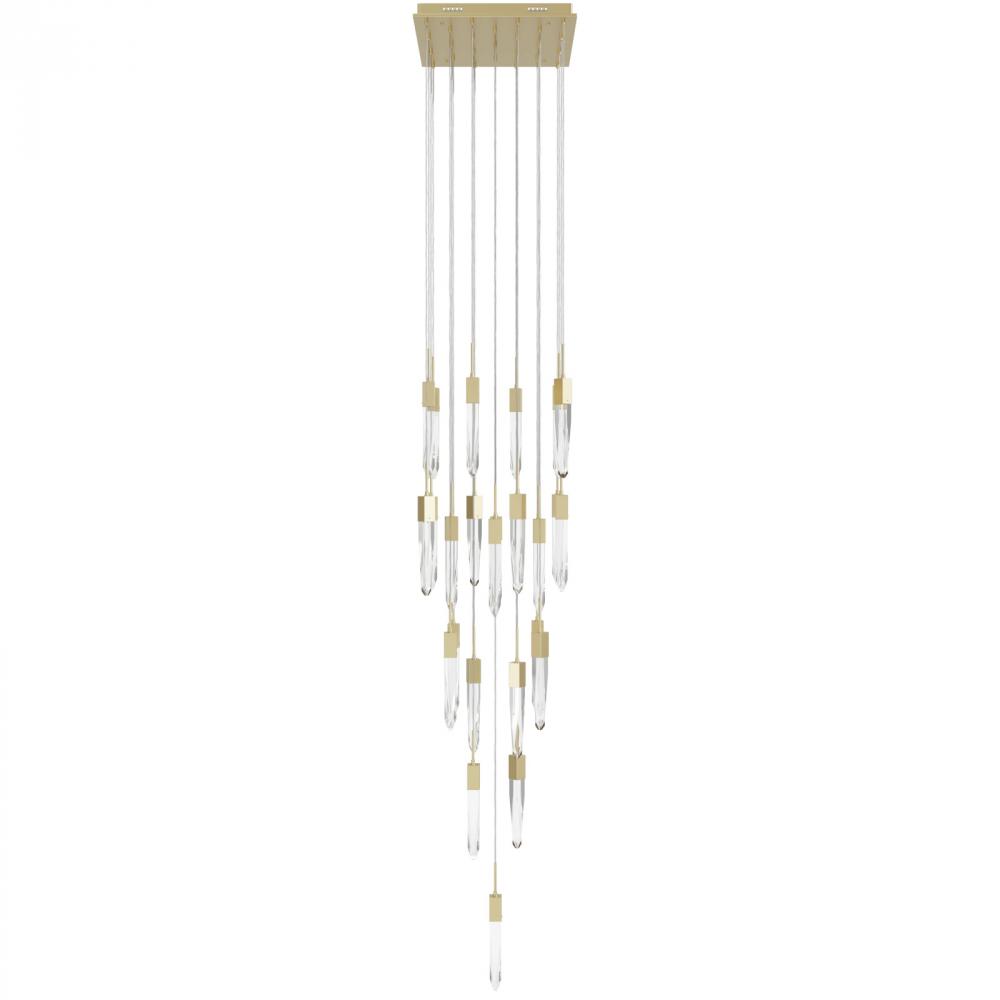 Aspen Collection 25 Light Clear Crystal Multi Port Pendant