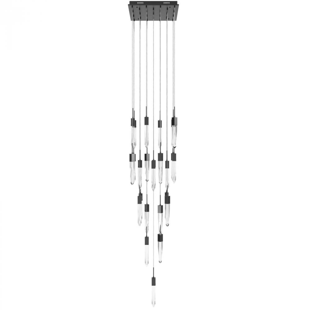 Aspen Collection 25 Light Clear Crystal Multi Port Pendant