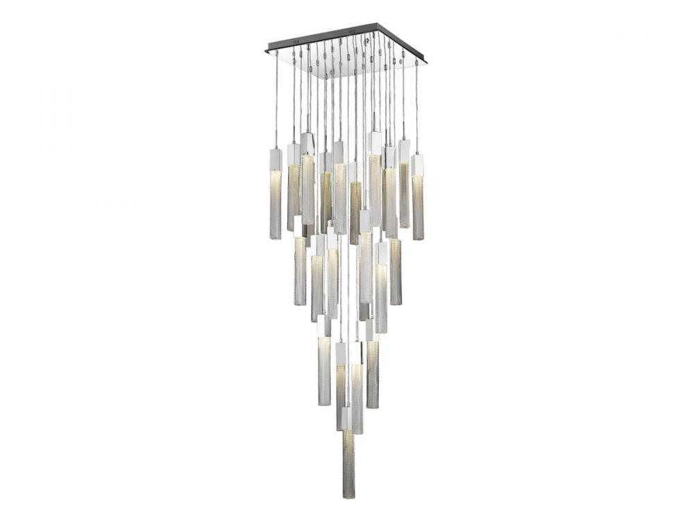 Boa Collection 25 Light Studded Glass Multi Port Pendant