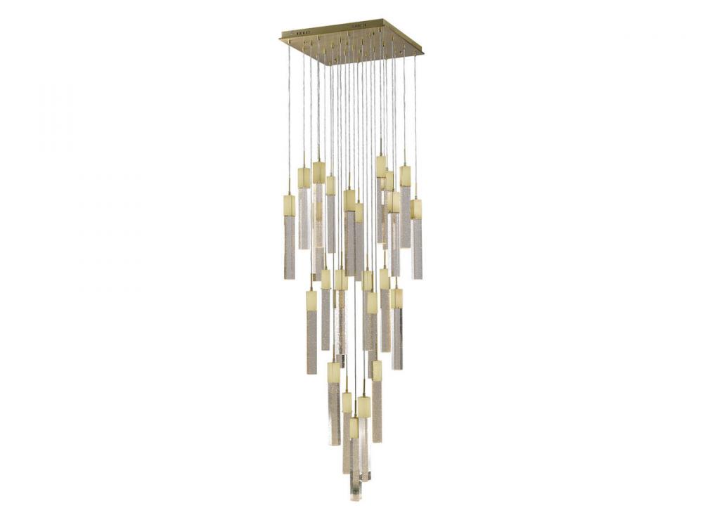 The Original Glacier Collection 25 Light Bubbled Crystal Multi Port Pendant