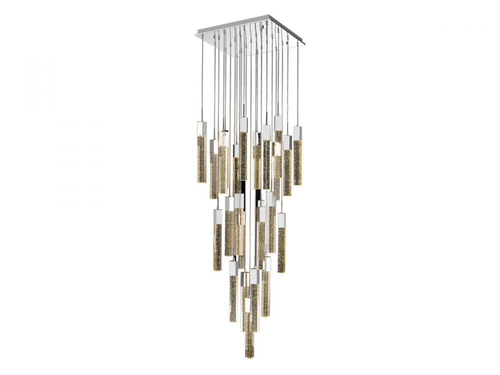 The Original Glacier Collection 25 Light Bubbled Crystal Multi Port Pendant