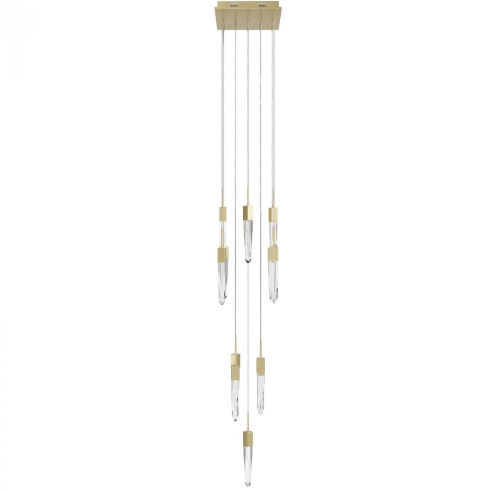Aspen Collection 13 Light Clear Crystal Multi Port Pendant