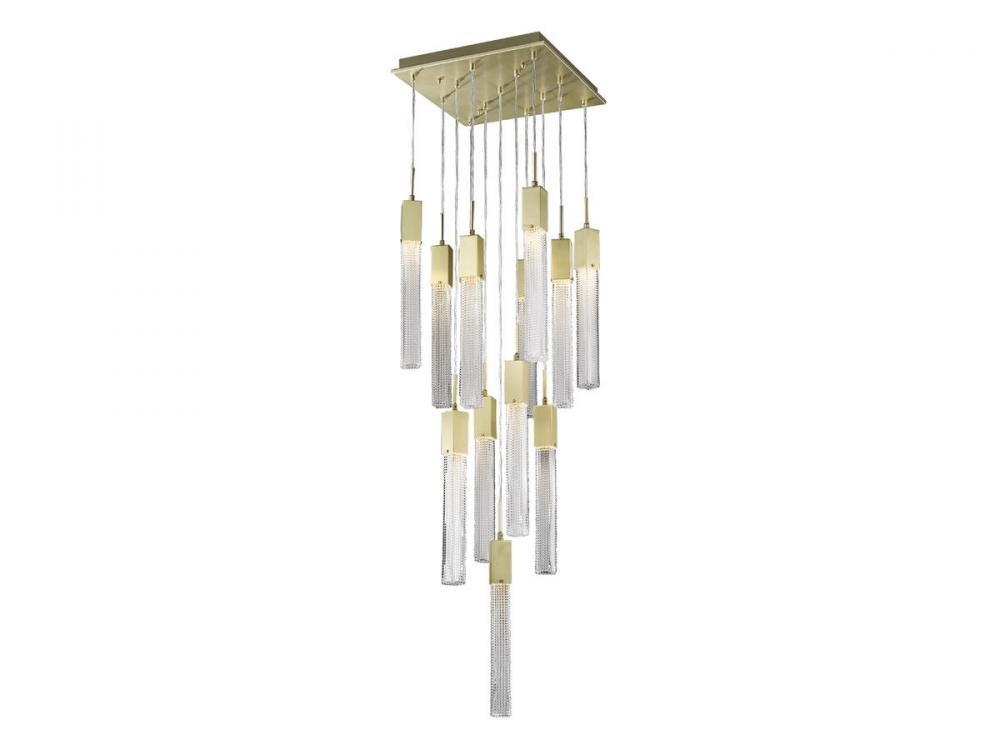 Boa Collection 13 Light Studded Glass Multi Port Pendant