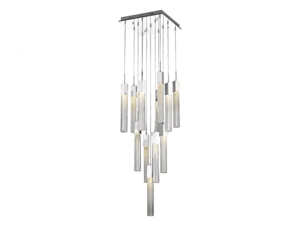 Boa Collection 13 Light Studded Glass Multi Port Pendant