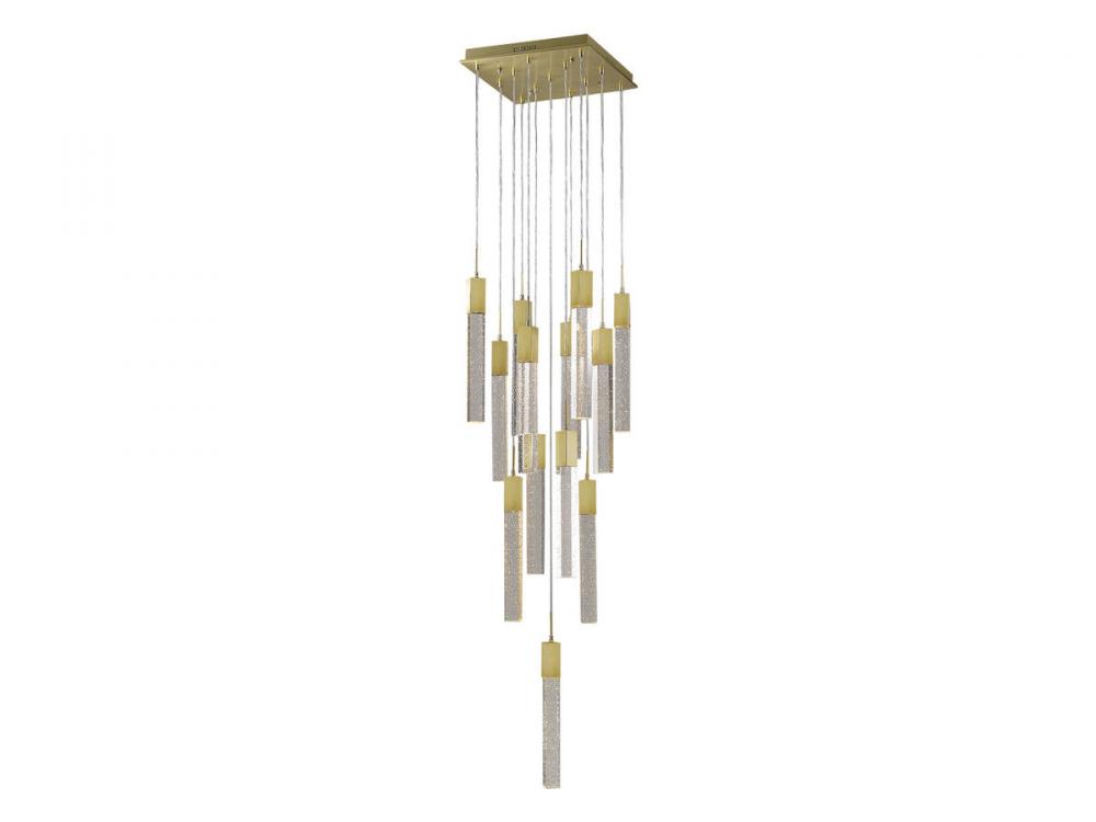 The Original Glacier Collection 13 Light Bubbled Crystal Multi Port Pendant