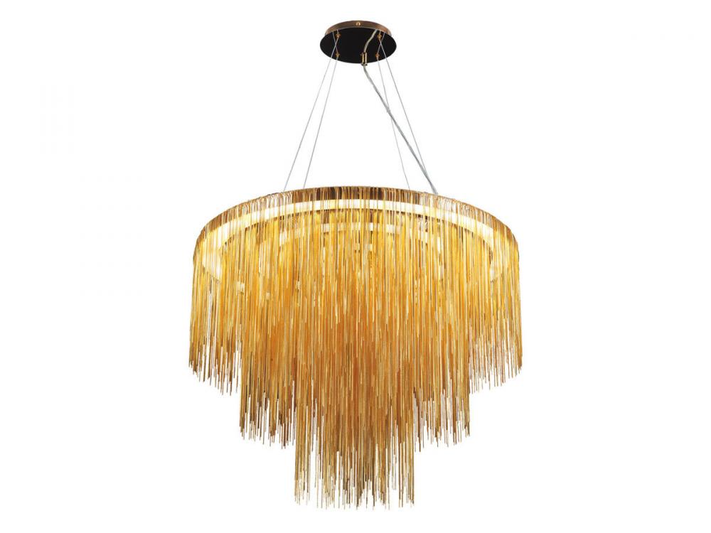 Fountain Ave. Gold Jewelry Round Hanging Pendant