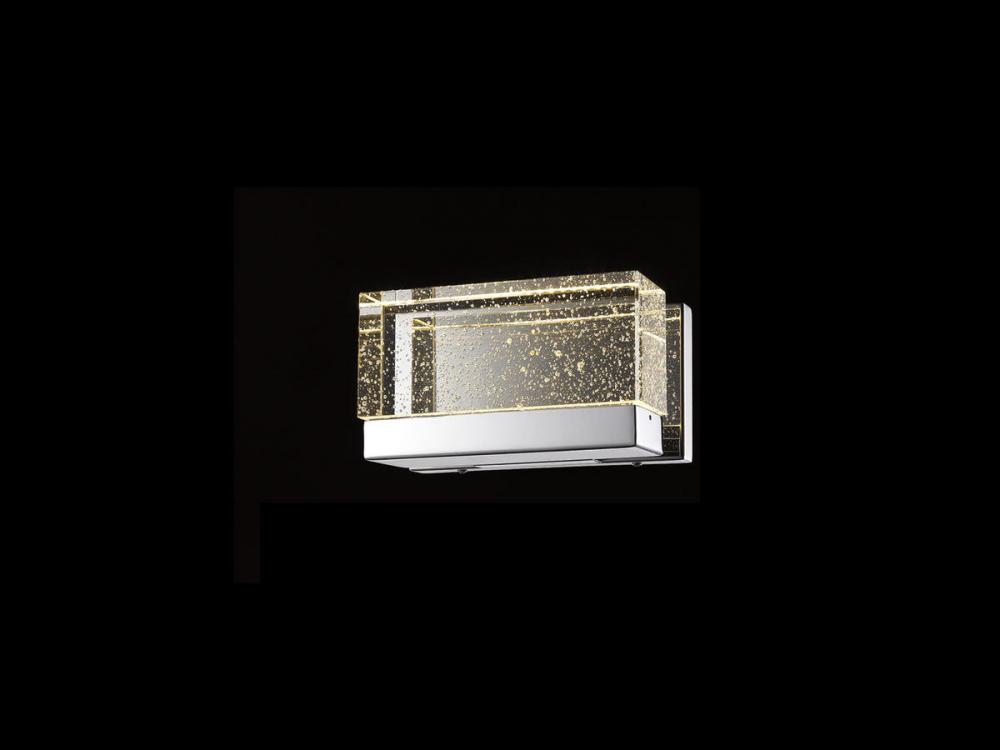 The Original Glacier Avenue 1 Light Bubbled Crystal Wall Sconce