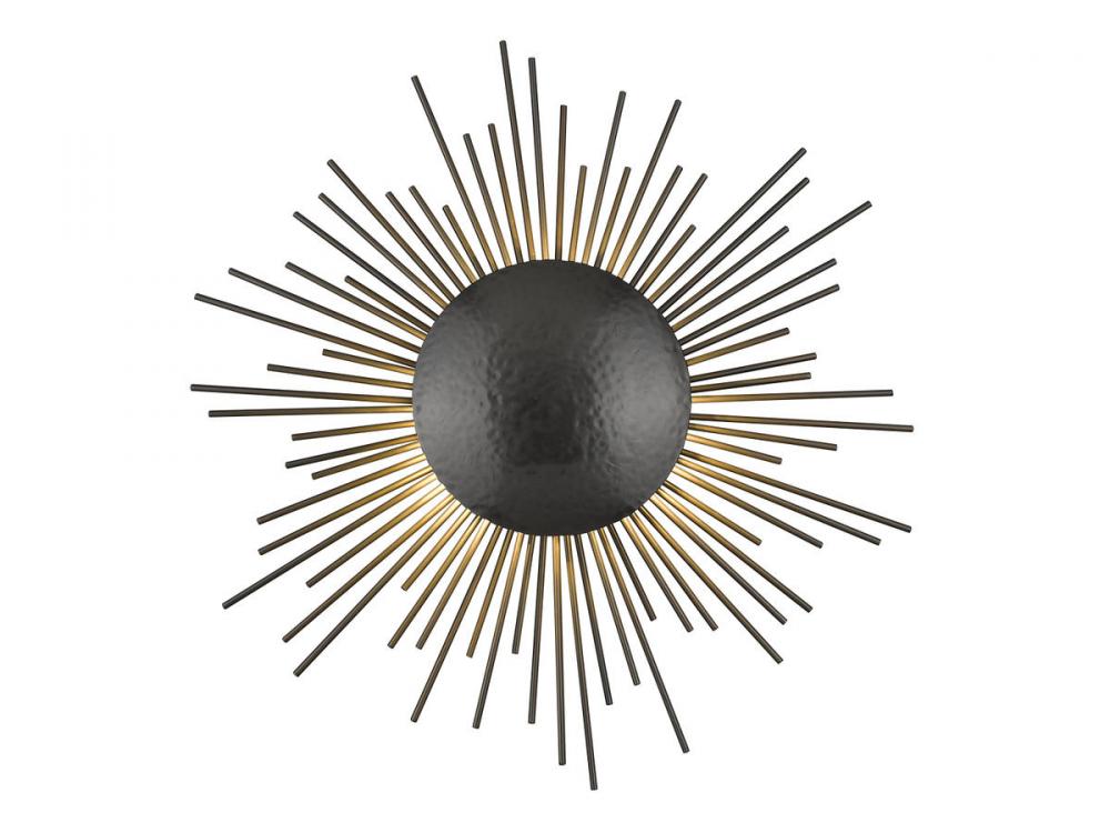Marquee Hammered Dark Bronze Wall Sconce