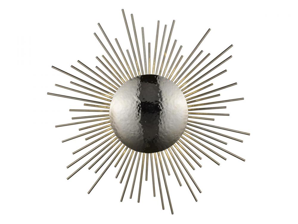Marquee Hammered Polish Nickel Wall Sconce