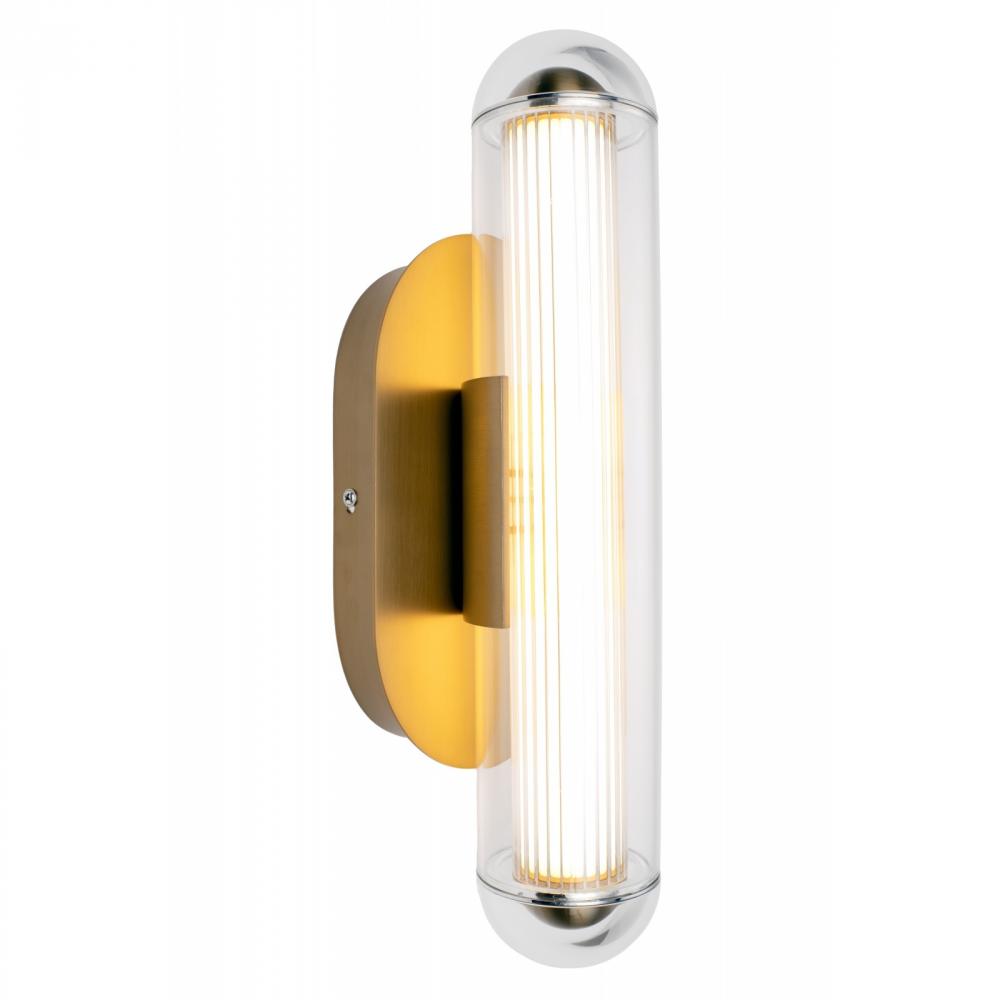 Nautilus 16" Wall Sconce In Aged Brass