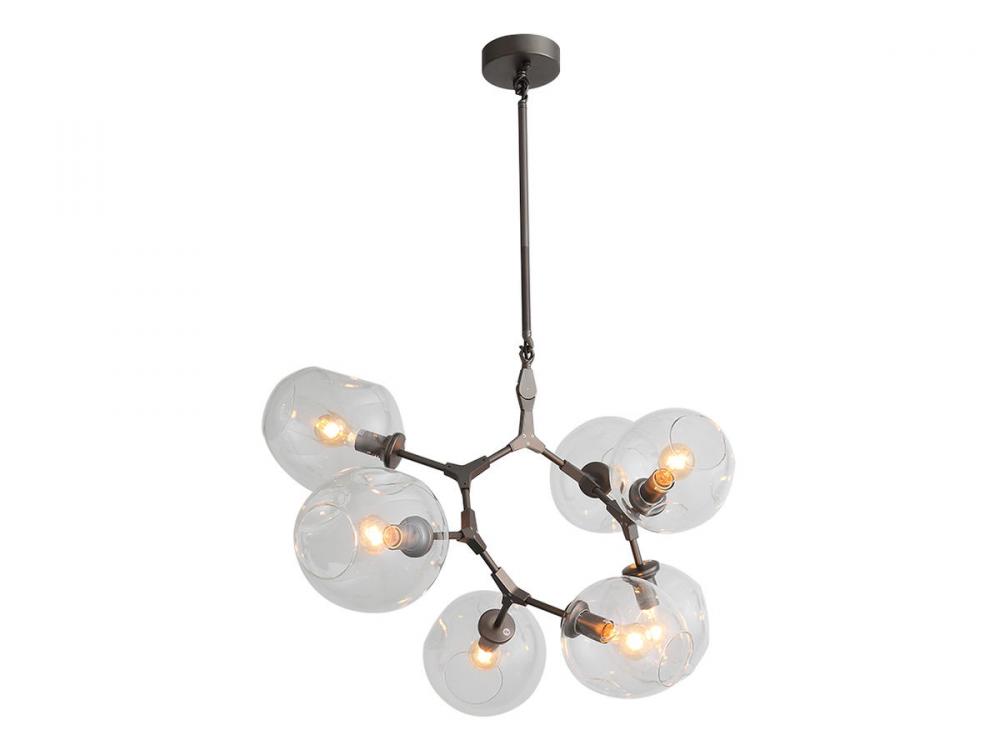 Fairfax Ave. 7 Light Glass Globe Chandelier