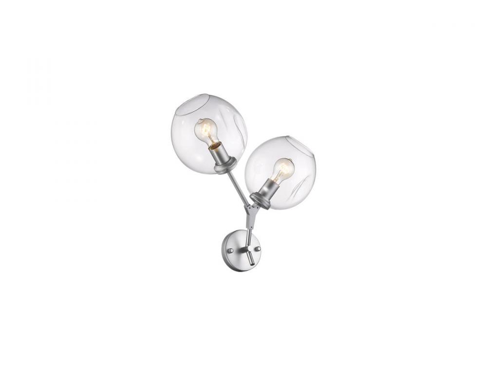 Fairfax 2 Light Glass Globe Wall Sconce