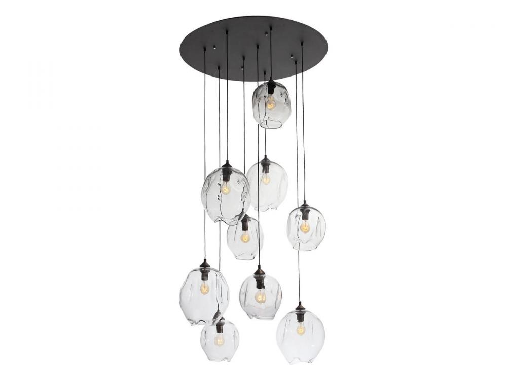 Sonoma Ave. 9 Light Clear Globe Multi Port Pendant
