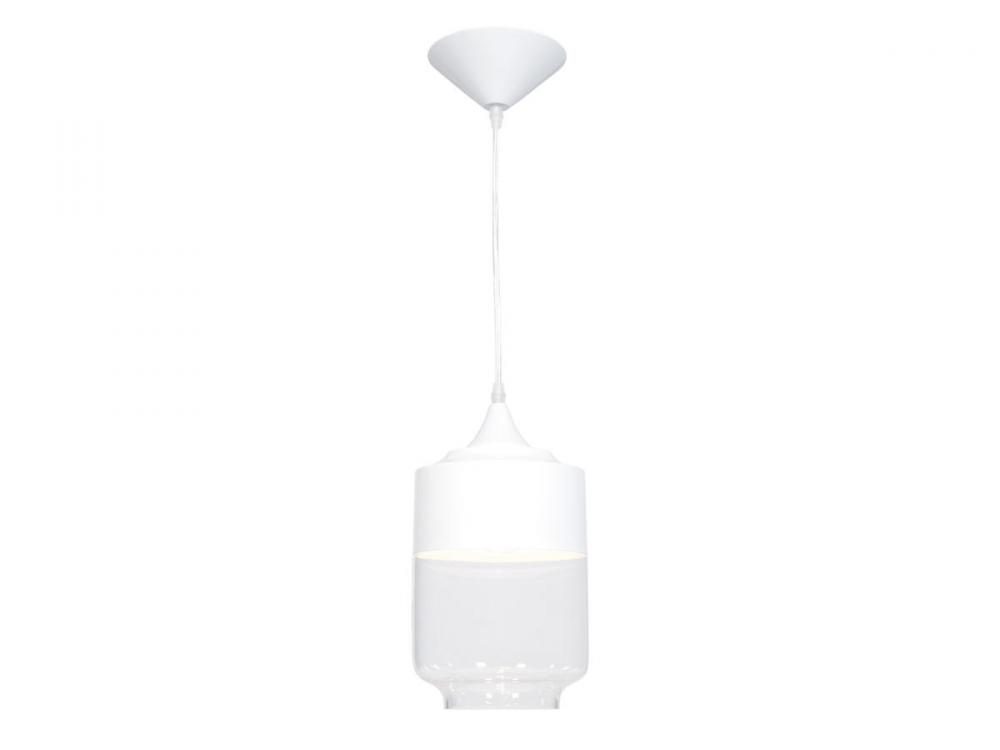 Robertson Blvd. 1 Light White / Clear Pendant