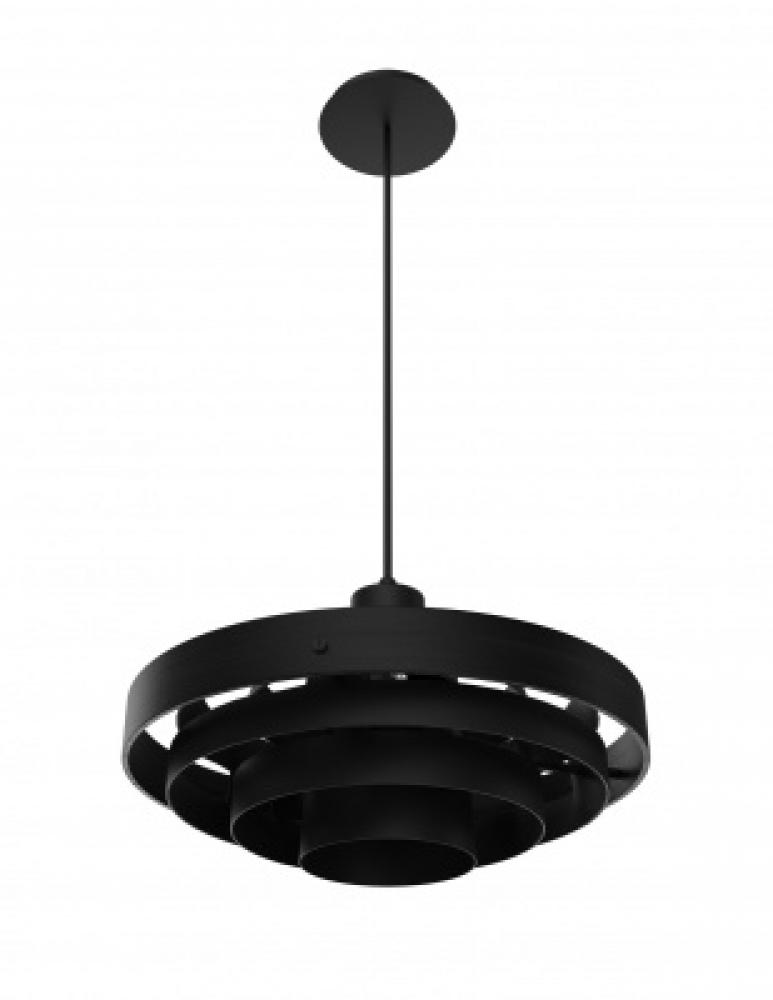 Newport 16" Geometric Pendant in Black