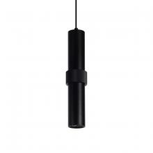 Avenue Lighting HF1081-BLK - Cicada 1 Light Pentant Black With Knurled Black