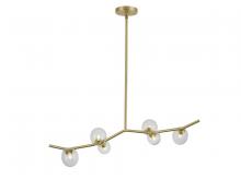 Avenue Lighting HF4806-CLR - Hampton 40" Chandelier in Brushed Brass with Clear Glass