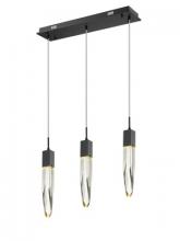 Avenue Lighting HF1900-3-AP-BK-C - Aspen Collection 3 Light Clear Crystal Multi Port Pendant