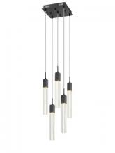 Avenue Lighting HF1900-5-GL-BK-C - The Original Glacier Collection 5 Light Clear Crystal Multi Port Pendant