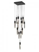 Avenue Lighting HF1905-13-AP-BK - Aspen Collection 13 Light Bubbled Crystal Multi Port Pendant