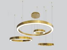 Avenue Lighting HF4444-PB - Aria 64" LED 4-Ring Multi Pendant in Polished Brass
