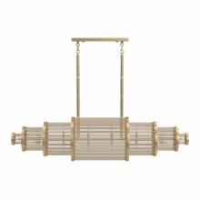Avenue Lighting HF1920-AB - Waldorf Metal And Glass Rod Linear Chandelier
