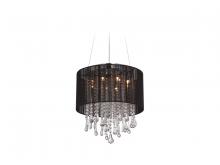 Avenue Lighting HF1501-BLK - Beverly Dr. Round Black Silk String Shade And Crystal Dual Sconce