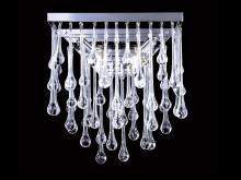 Avenue Lighting HF1801-PN - Hollywood Blvd.  Polish Nickel And Tear Drop Crystal Square Wall Sconce