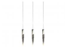 Avenue Lighting HF1900-3-AP-CH - Aspen Collection 3 Light Bubbled Crystal Multi Port Pendant
