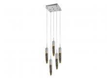 Avenue Lighting HF1900-5-AP-CH - Aspen Collection 5 Light Bubbled Crystal Multi Port Pendant