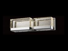 Avenue Lighting HF3002-PN - The Original Glacier Avenue 2 Light Bubbled Crystal Vanity Bath Bar