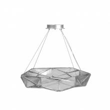 Avenue Lighting HF7850-CH - Seoul 47" Etched Acrylic Round  Geometric Pendant in Chrome