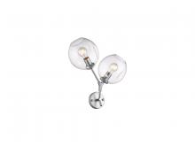 Avenue Lighting HF8082-CH - Fairfax 2 Light Glass Globe Wall Sconce