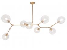 Avenue Lighting HF8088-BB - Fairfax Ave. 8 Light Glass Globe Chandelier