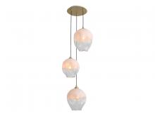Avenue Lighting HF8143-BB-WH - Sonoma Ave. 3 Light White And Clear Globe Multi Port Pendant