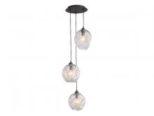 Avenue Lighting HF8143-DBZ-CL - Sonoma Ave. 3 Light Clear Globe Multi Port Pendant