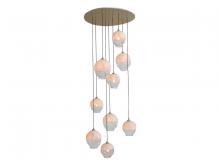 Avenue Lighting HF8149-BB-WH - Sonoma Ave. 9 Light White And Clear Globe Multi Port Pendant