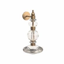 Avenue Lighting HF8901-AB - Avra 20" Bottom Stacked LED Wall Sconce in Aged Brass with Clear Glass Accent