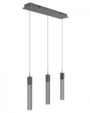 Avenue Lighting HF1900-3-GL-CH-SNW - The Original Glacier Collection 3 Light Linear Multi Pendant in Polished Chrome with Snow Crystal