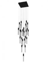 Avenue Lighting HF1904-25-GL-BK-SNW - The Original Glacier Collection 25 Light Multi Pendant in Black with Snow Crystal