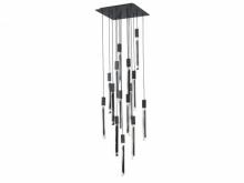 Avenue Lighting HF5415-BLK-JAD - Alpine 15-Light Multi Pendant in Black with Jade Accent Glass