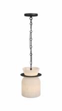 Avenue Lighting HF7500-BK - Westwood 10" LED Pendant in Alabaster with Black Accents