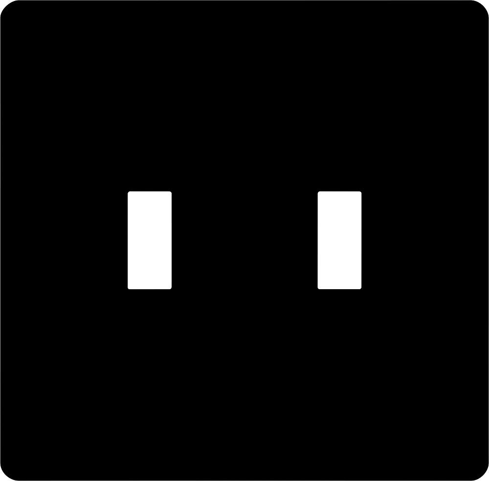 FASSADA FASHION WALLPLATE, 2 GANG, BL