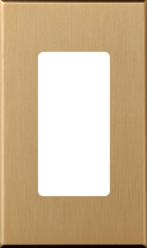 ARCH WALLPLATE 1 GANG - ACC STN BRSS