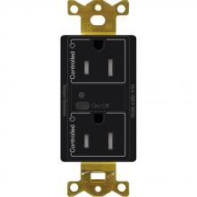 Lutron Electronics CAR2S-15-DTR-BL - 15A DUPLEX RF RECEPTACLE BLACK