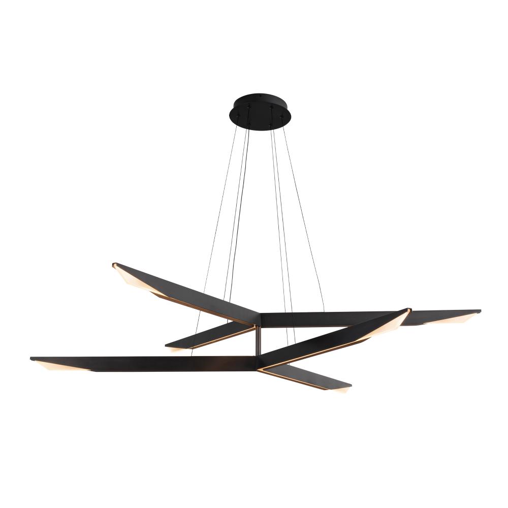 Tachi 42-in Urban Bronze LED Chandelier