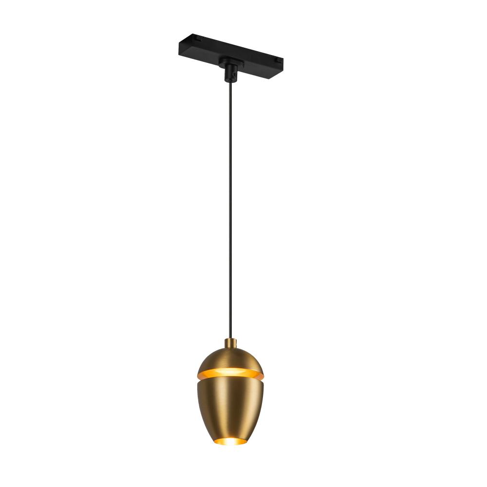 Eloa 3-in Brushed Gold 4000K Trilo Track Pendant
