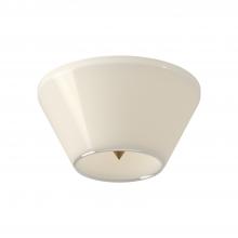 Kuzco Lighting Inc FM45707-BG/GO - Holt 7-in Brushed Gold/Glossy Opal Glass LED Flush Mount